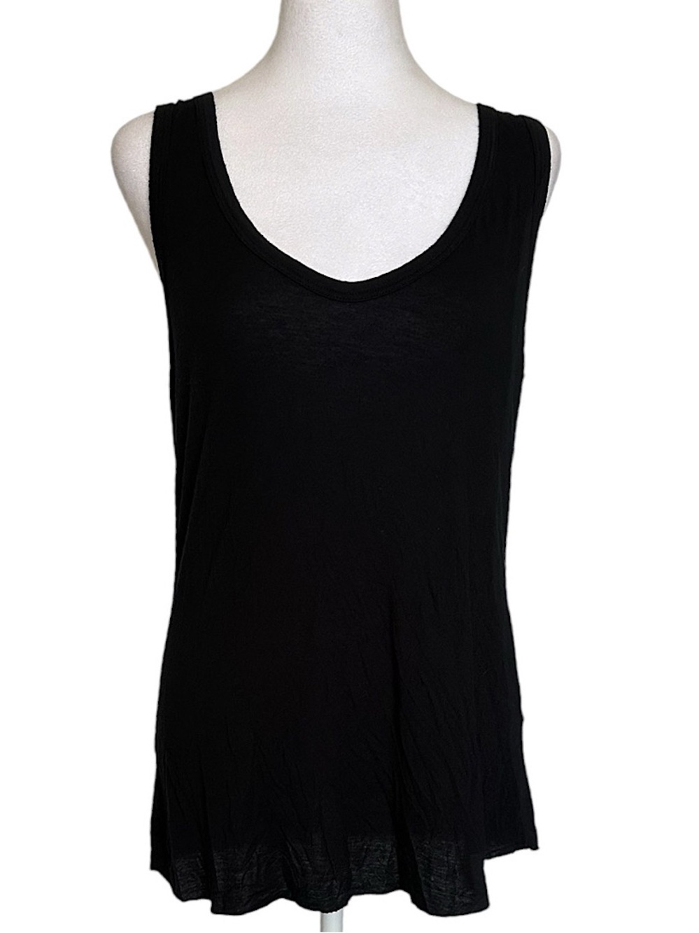 Natural Life Women’s Tank Top Black Sleeveless Size L Raw Hem